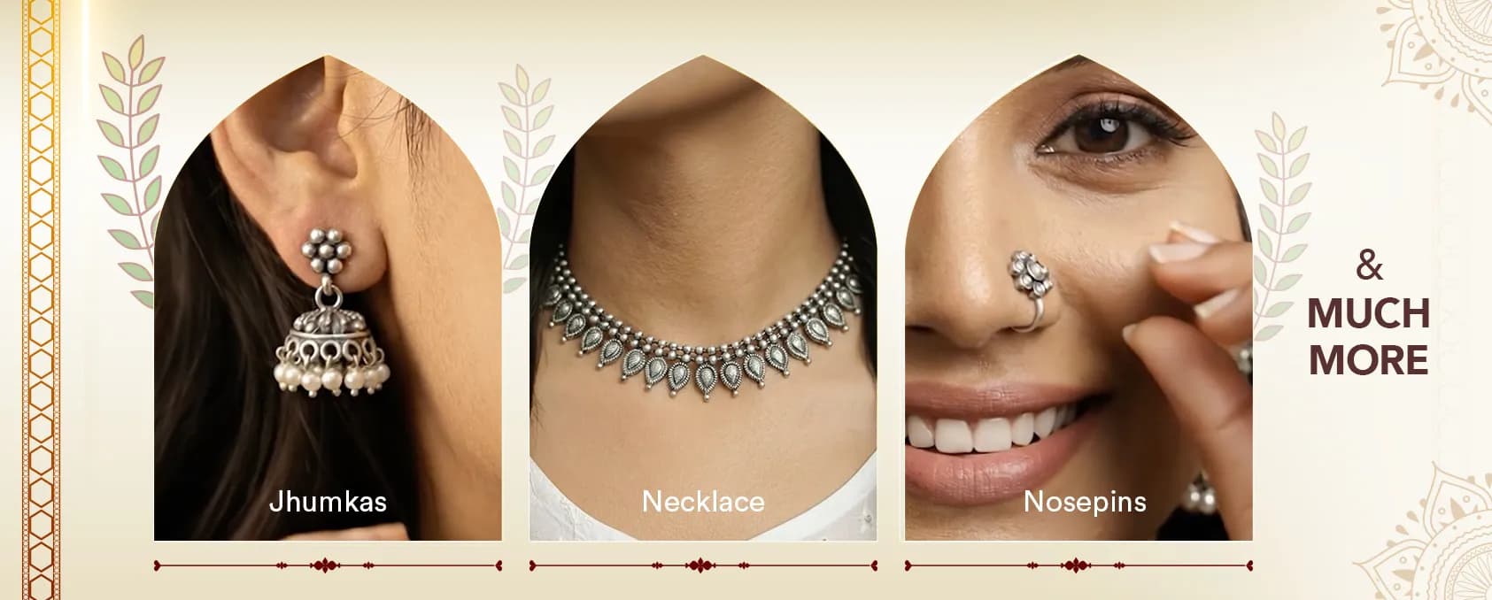 Oxidised Silver Jewellery — Jhumka, Bugadi, Necklaces & Rings | MK Ghare