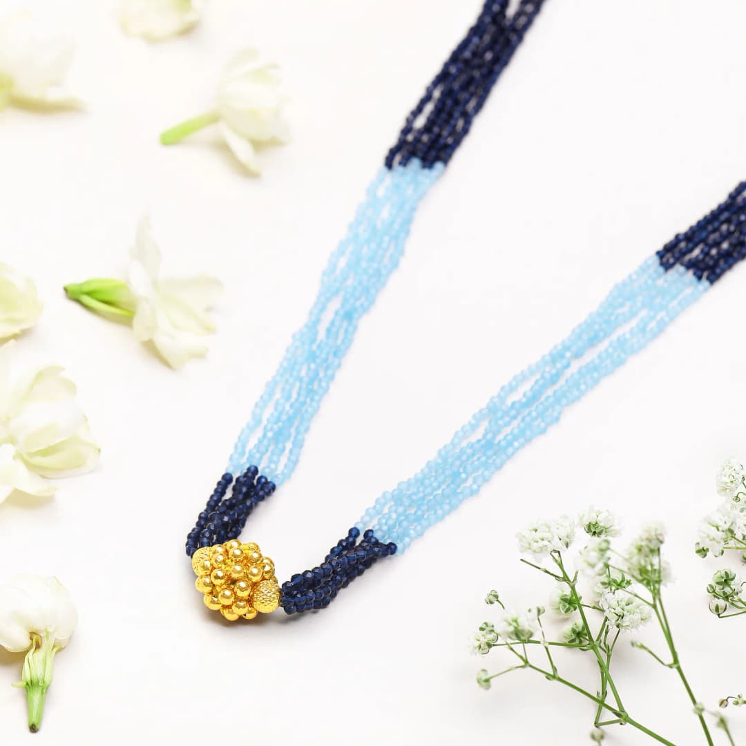 Icy Blue Lakhi Mala