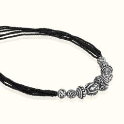 Elegant Silver Oxidised Mangalsutra
