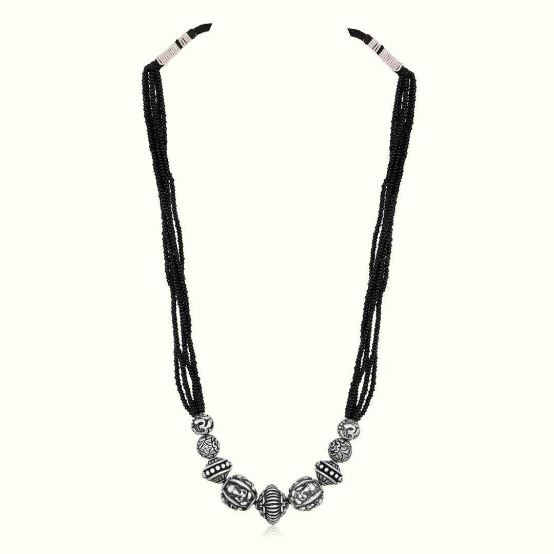 Elegant Silver Oxidised Mangalsutra