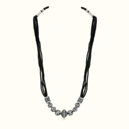 Silver Bead Oxidised Mangalsutra