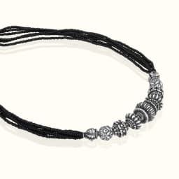 Classic Silver Oxidised Mangalsutra