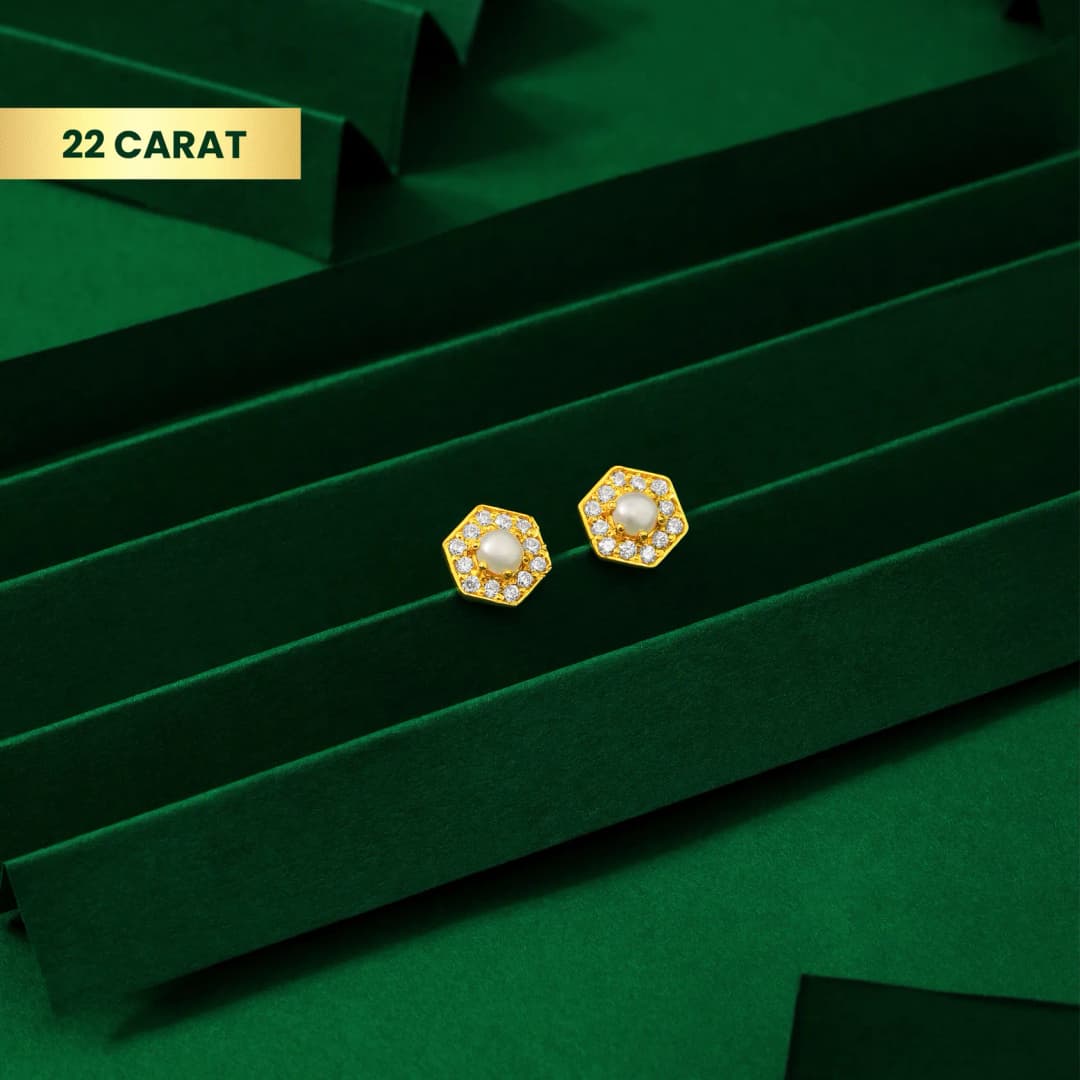 22Kt Gold Moti Tops