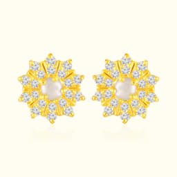 22Kt Gold Floral Moti Tops
