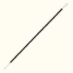 Sterling Silver Black Beaded Bracelet
