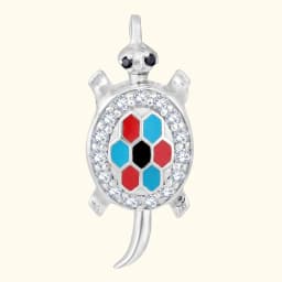 Lucky Tortoise Turtle Silver Locket