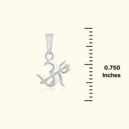 Trishul Om Silver Locket