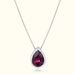 The Magenta Pearl Drop Chain