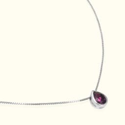The Magenta Pearl Drop Chain