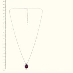 The Magenta Pearl Drop Chain