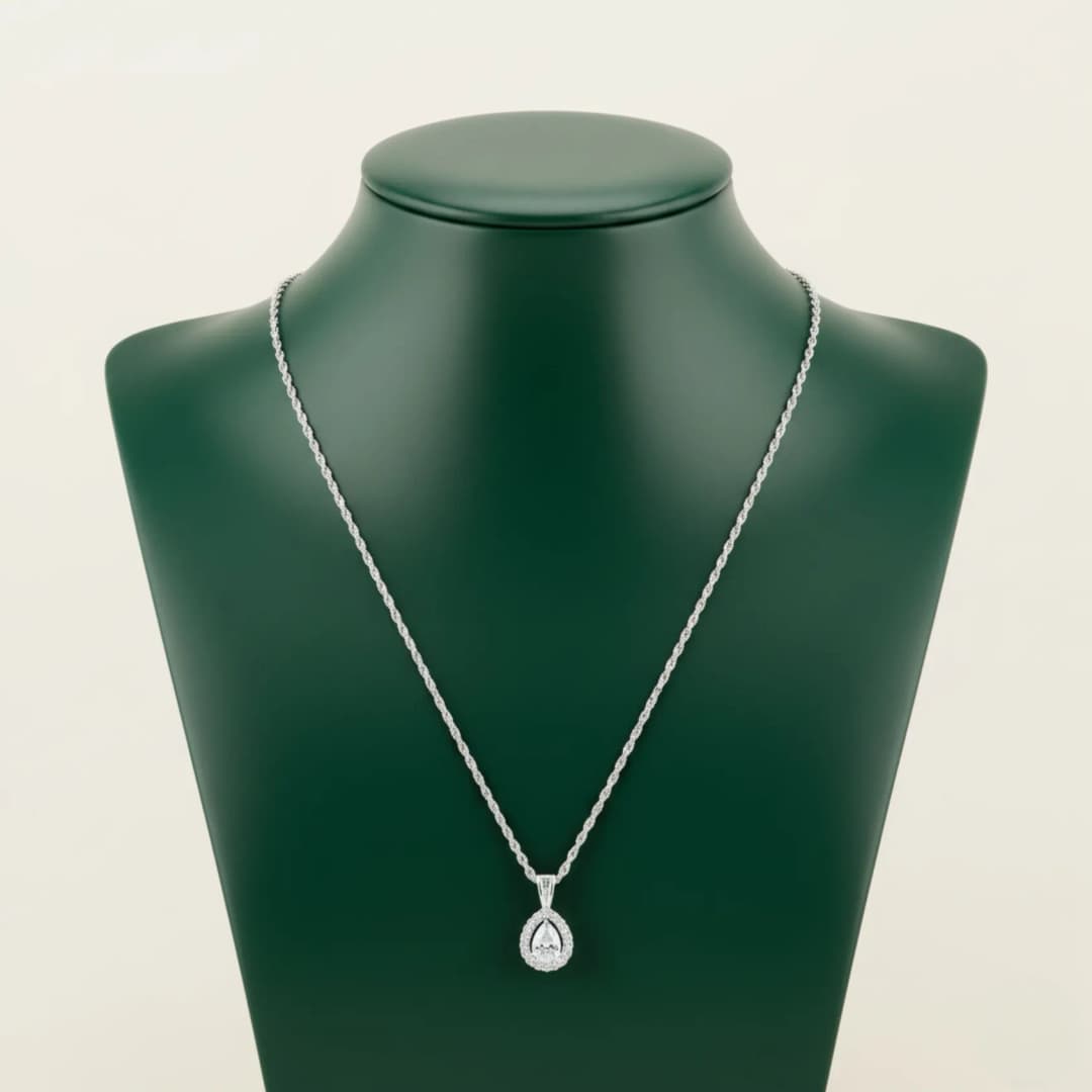 White Aura Silver Fancy Chain