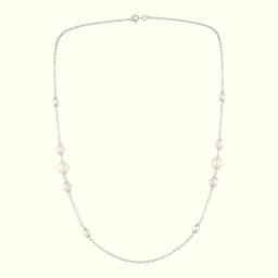 Akoya Pearls Silver Mala