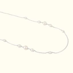 Akoya Pearls Silver Mala
