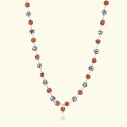 Spiritual Silver Rudraksha Mala