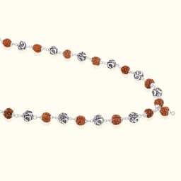 Spiritual Silver Rudraksha Mala