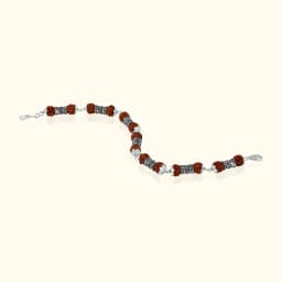 Trendy Rudraksh Silver Bracelet