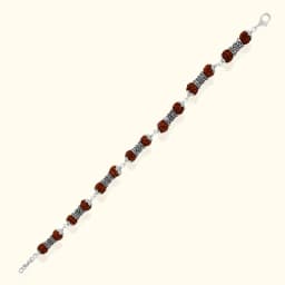 Trendy Rudraksh Silver Bracelet