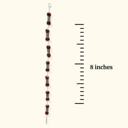 Trendy Rudraksh Silver Bracelet