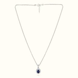 Blue Mirage Silver Fancy Chain