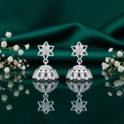 Silver Tara Jhumka