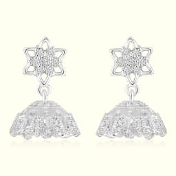 Silver Tara Jhumka