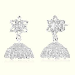 Silver Tara Jhumka