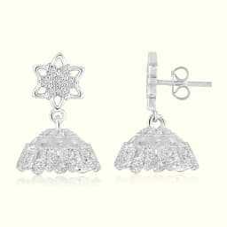 Silver Tara Jhumka