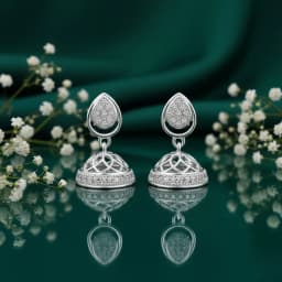 Silver Kiyana Jhumka