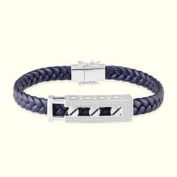 Axton Mens Silver Band Bracelet