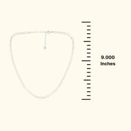 Elegant Pearl Bead Silver Chain