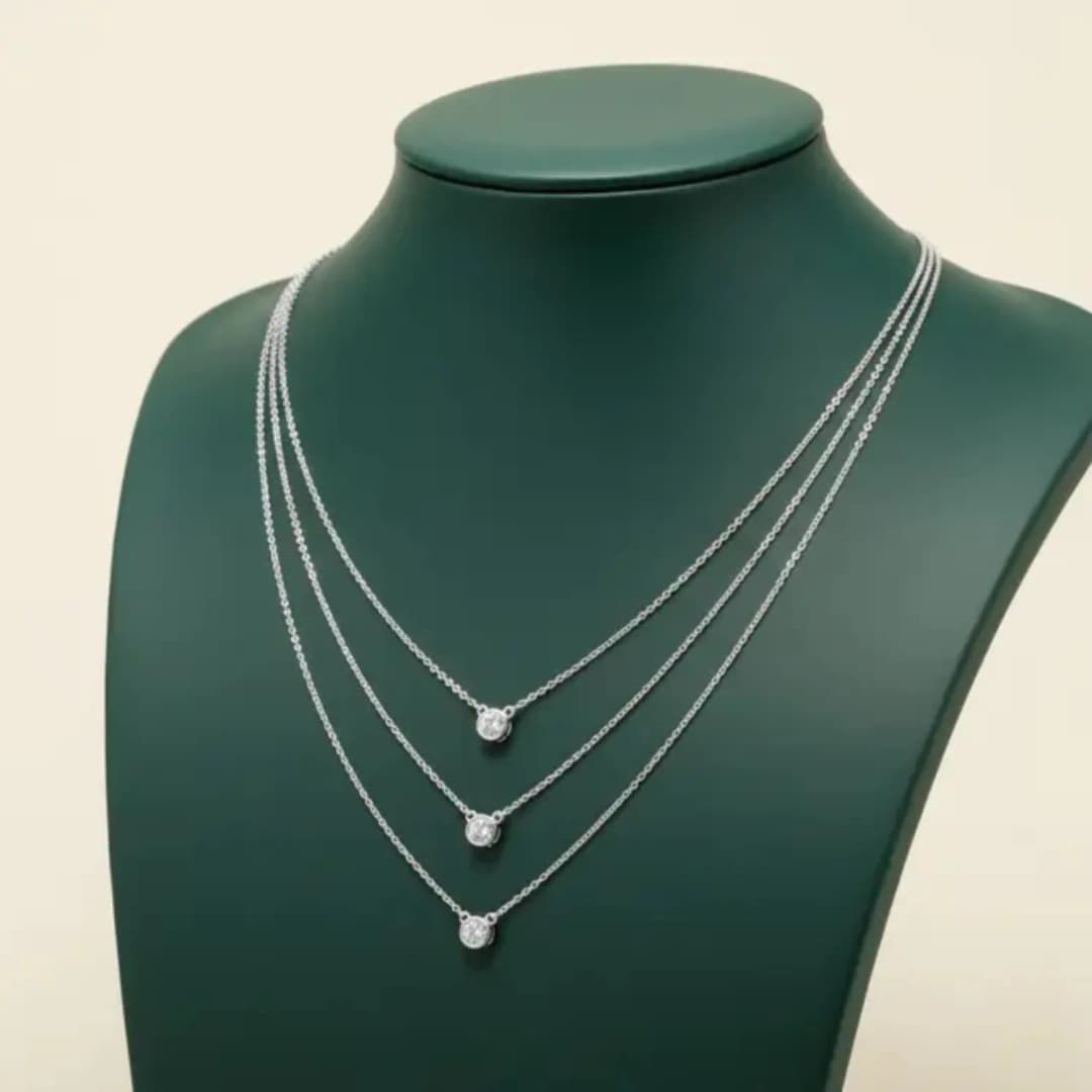 Triple Layered Luxe Silver Necklace
