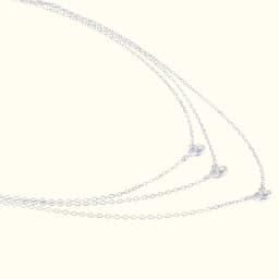 Triple Layered Luxe Silver Necklace