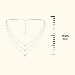 Triple Layered Luxe Silver Necklace