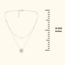 Silver Layered Circle Pendant Necklace