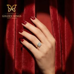 Regal 9CT Gold Square Halo Ring