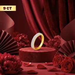Vantage 9CT Gold Stackable AD Stones Band