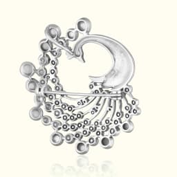 Marcasite Sterling Silver Peacock Pearl Brooch Pin