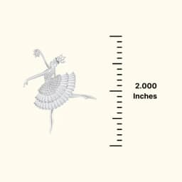 Sterling Silver CZ Ballerina Brooch Pin