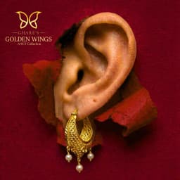 9CT Gold Ornate Dangle Bali Earrings