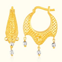 9CT Gold Ornate Dangle Bali Earrings