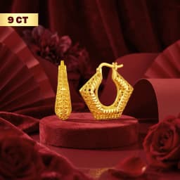 9CT Gold Geometric Mesh Bali