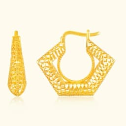 9CT Gold Geometric Mesh Bali