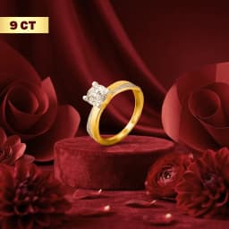 Stellar 9CT Gold Round AD Solitaire Diamond Ring