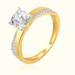 Stellar 9CT Gold Round AD Solitaire Diamond Ring