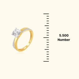 Stellar 9CT Gold Round AD Solitaire Diamond Ring