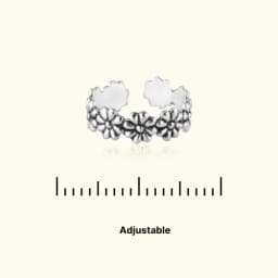Beautiful Floral Silver Toe Ring