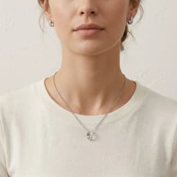 Minimalistic Silver Necklace Set