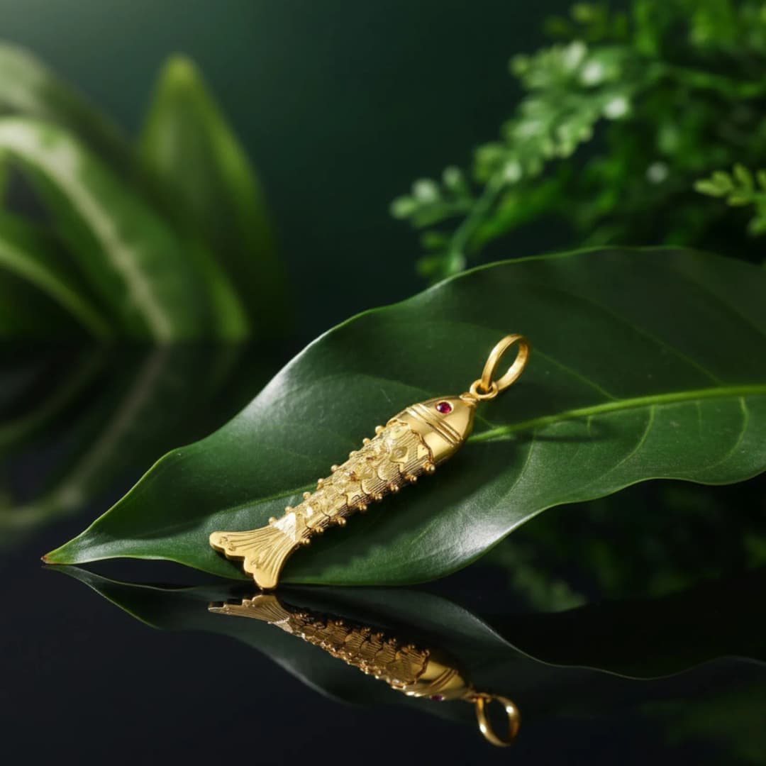 22ct Golden Fish Locket
