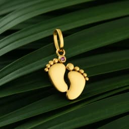 Golden Baby Feet Locket