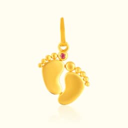 Golden Baby Feet Locket